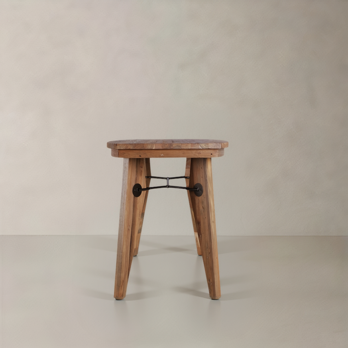 LIAM Bureau en teck massif, naturel, 160cm