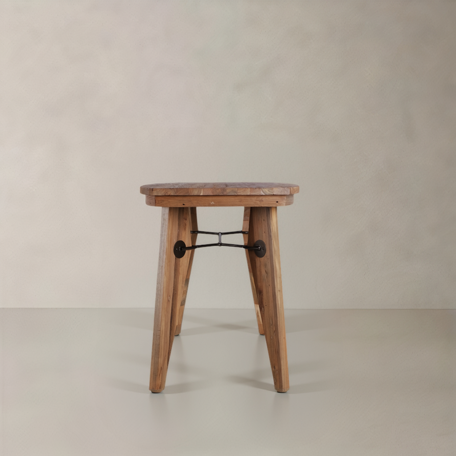 LIAM Bureau en teck massif, naturel, 160cm