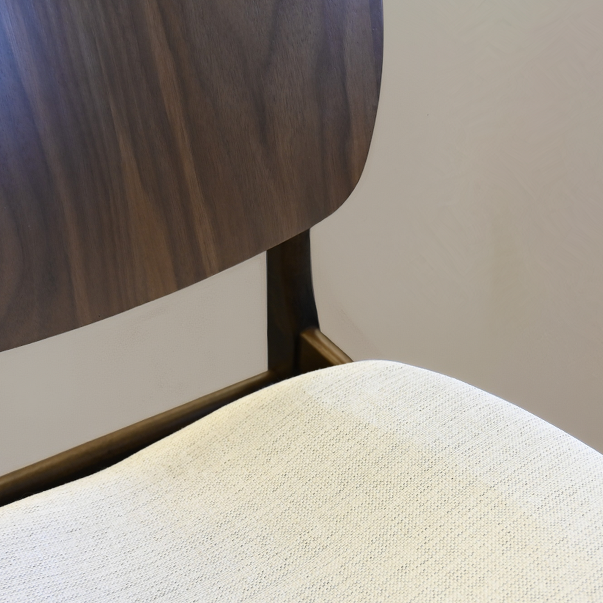 HARPER Solid Wood Dining Chair, Cream