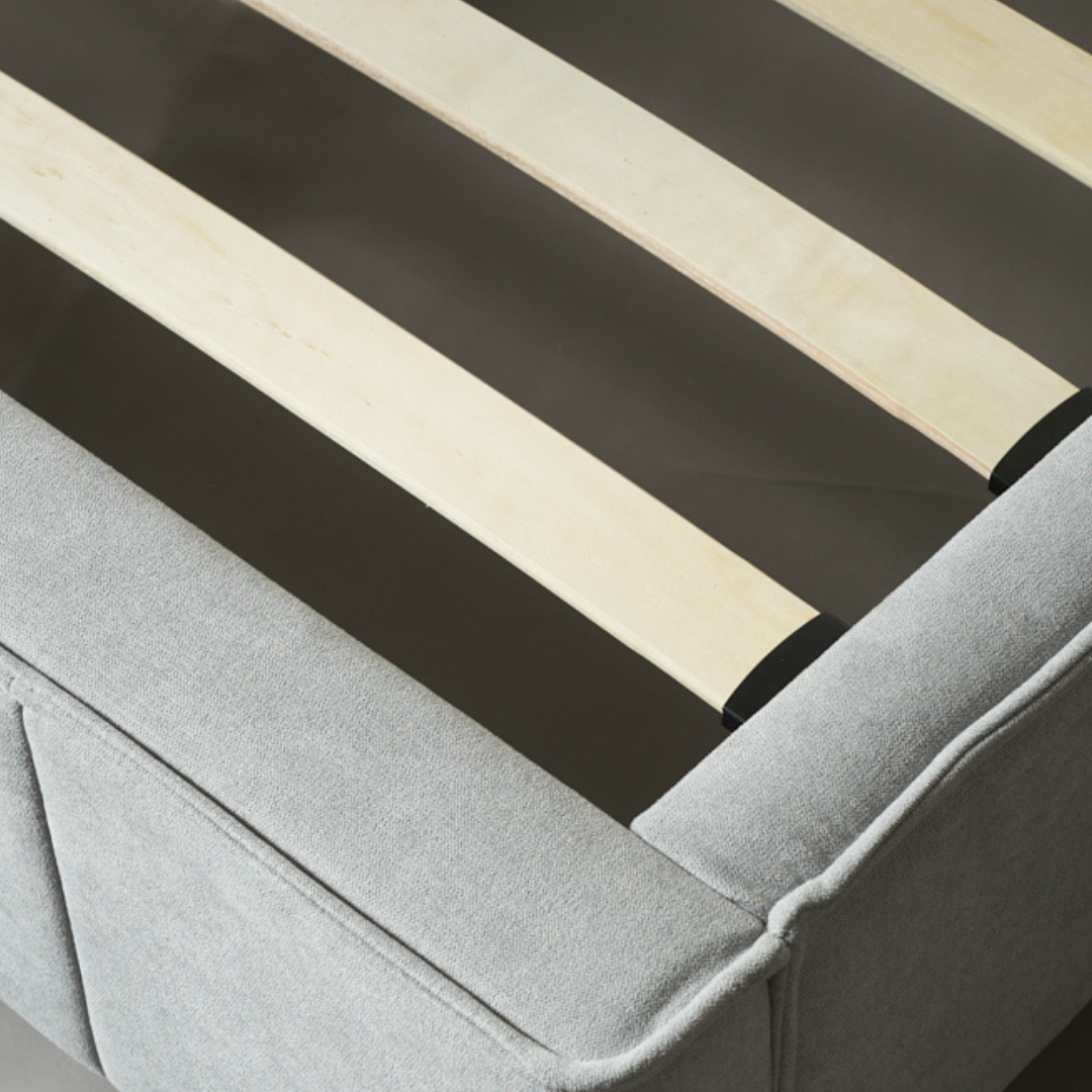 LIDO King Fabric Bed, Grey