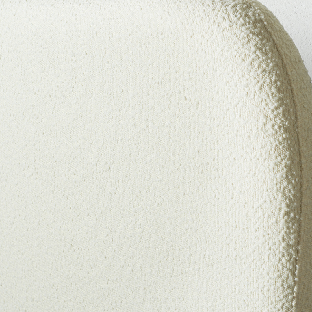Marseille King Upholstered Bed - Cloud White Bouclé