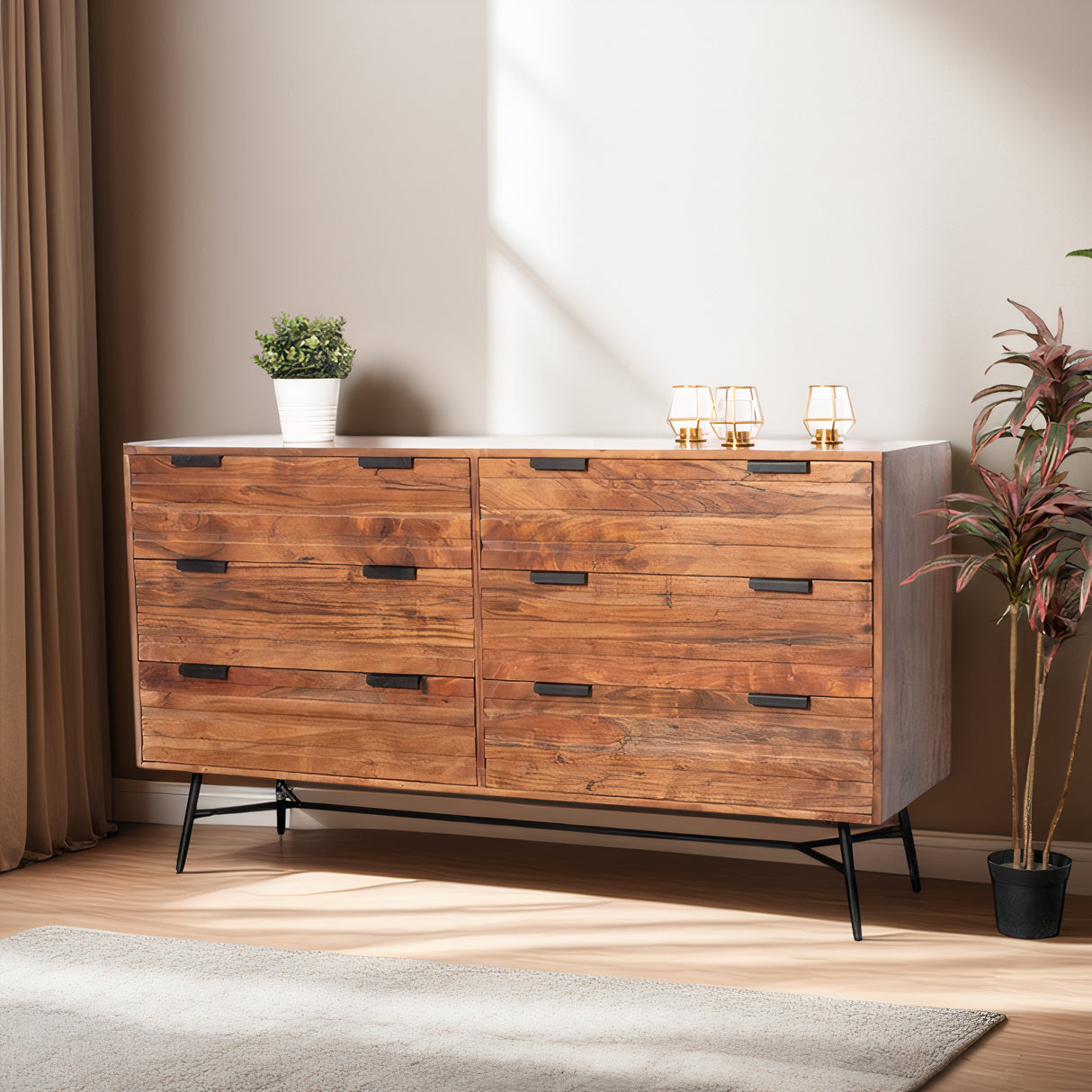 ZOLA Acacia Solid Wood Dresser, 57,9"