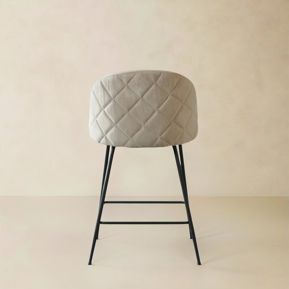 CEDAR Fabric Counter Stool, Beige, 25.6"