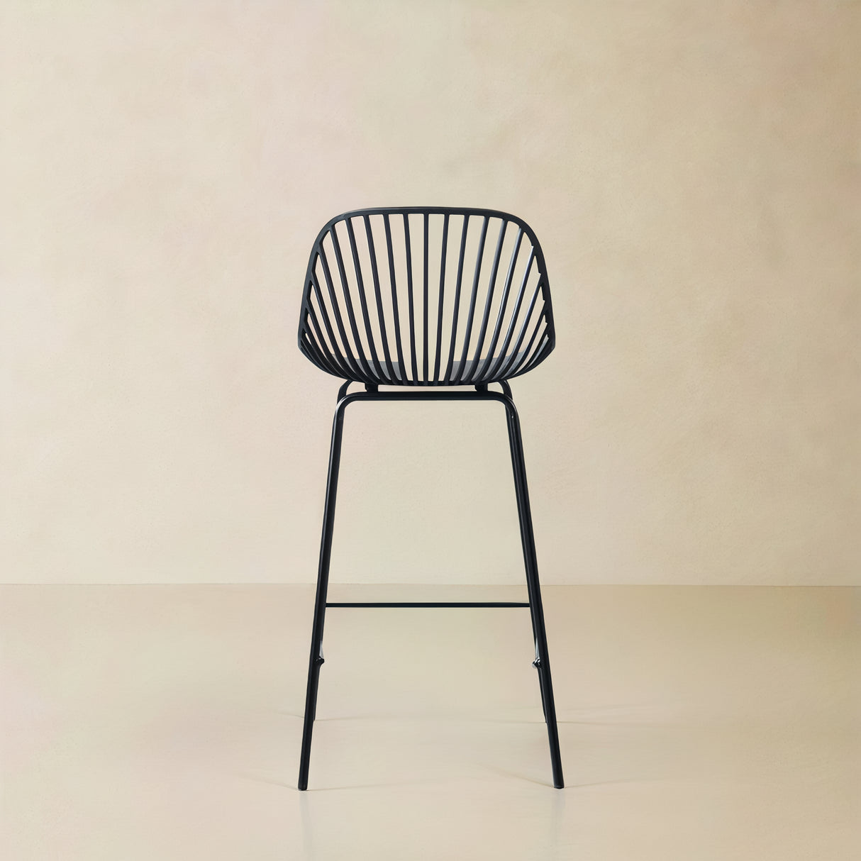 PEARL Plastic Counter Stool, Black, 25.6"