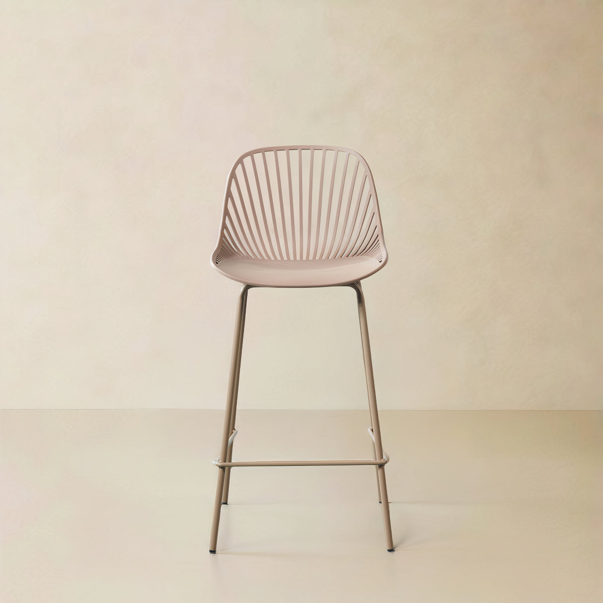 PEARL Plastic Counter Stool, Brown, 25.6"