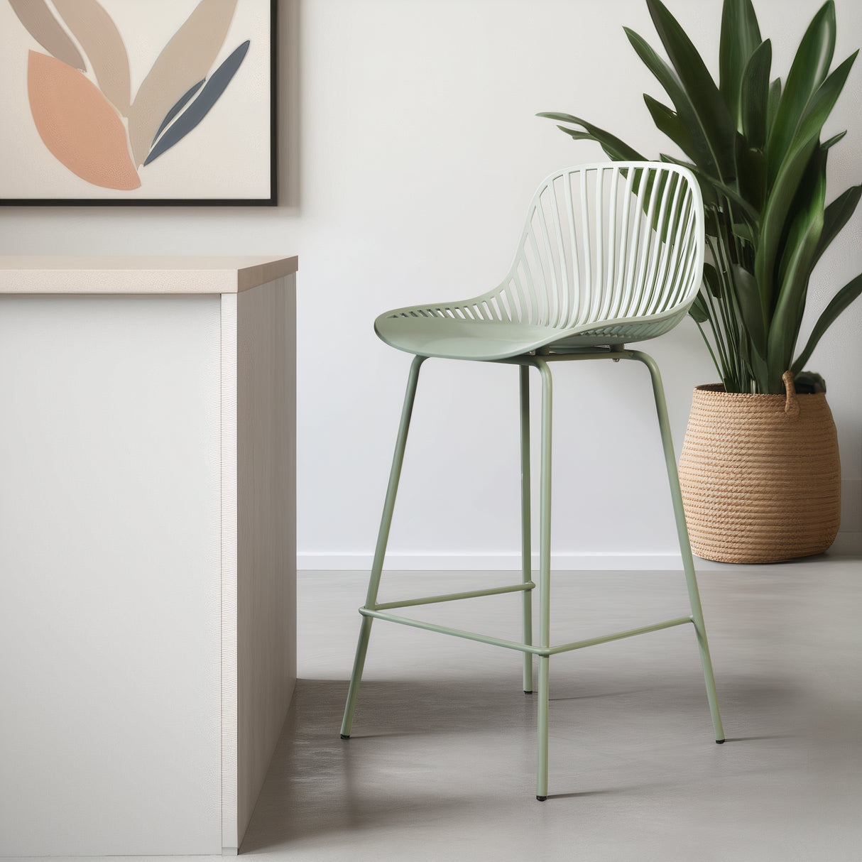 Tabouret de comptoir Pearl - Vert
