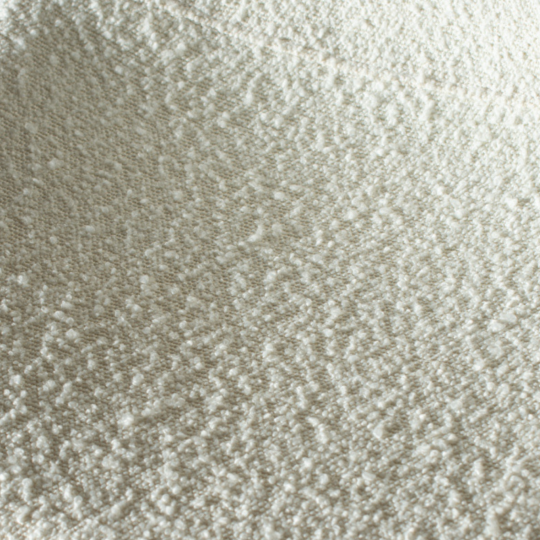 ROMA Boucle Fabric Counter Stool, Cream, 25.6"