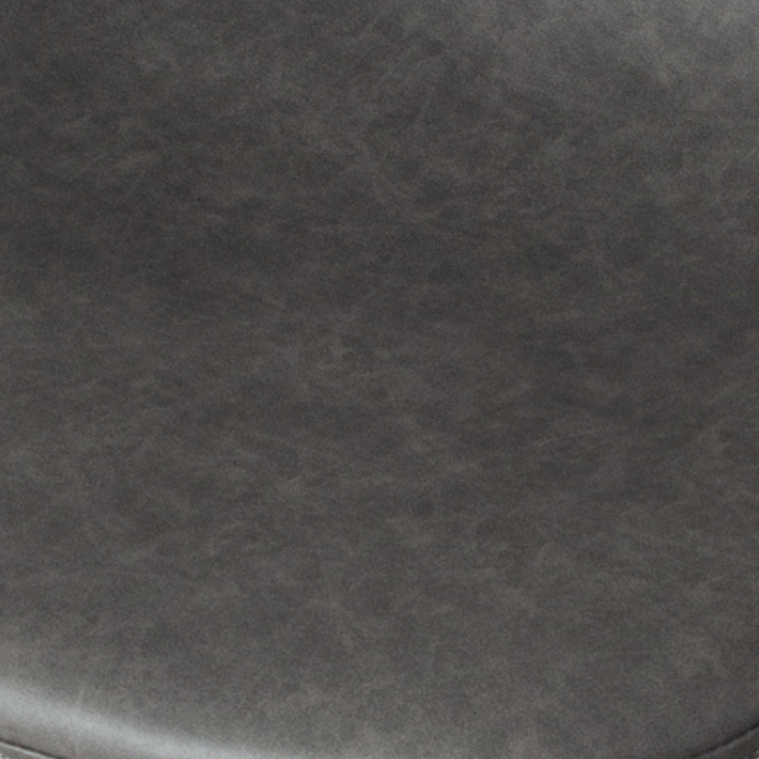 ROMA Leather Counter Stool, Grey, 25.6"