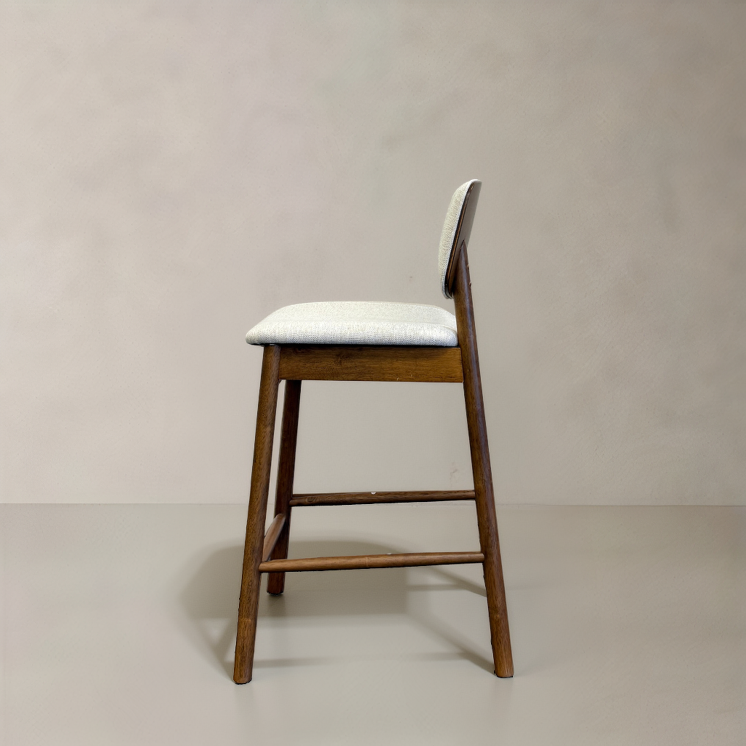 IVY Solid Wood Counter Stool, Cream, 65cm