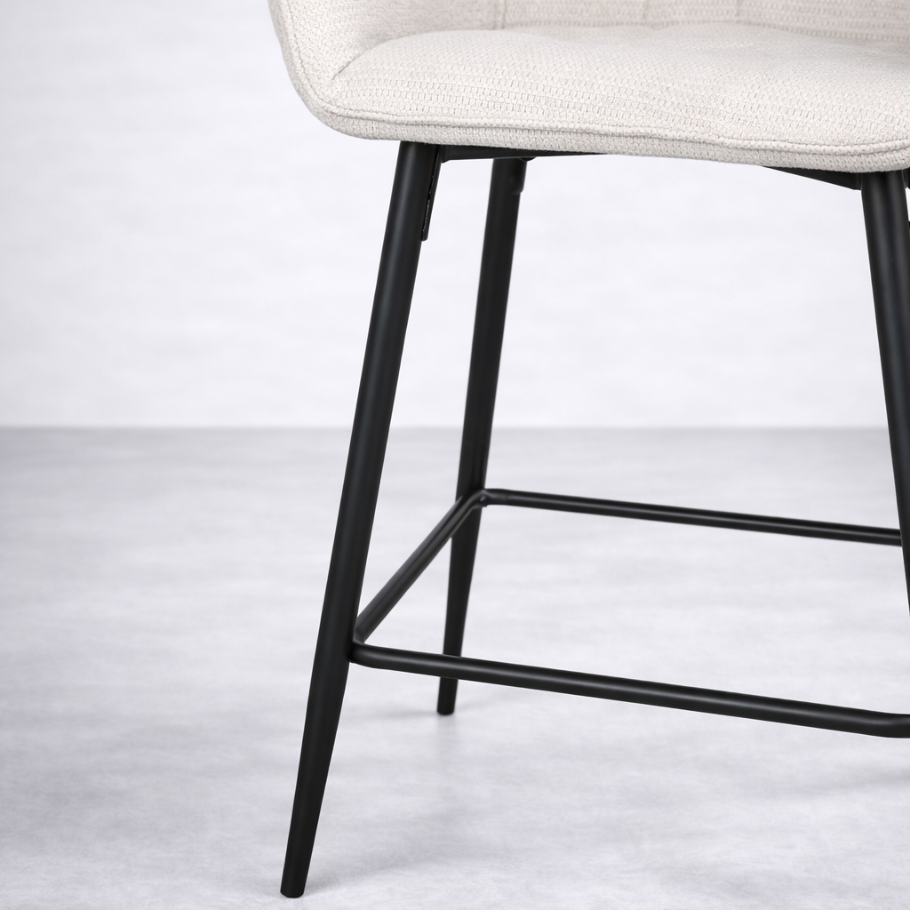 Alba Fabric Counter Stool - Cream