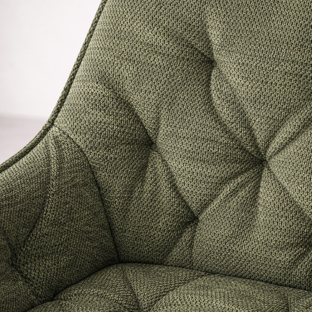 Alba Fabric Counter Stool - Green
