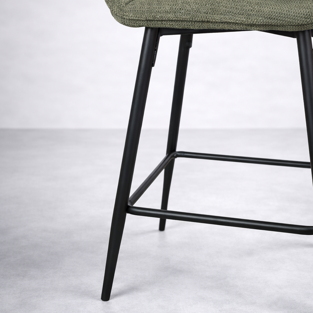 Alba Fabric Counter Stool - Green