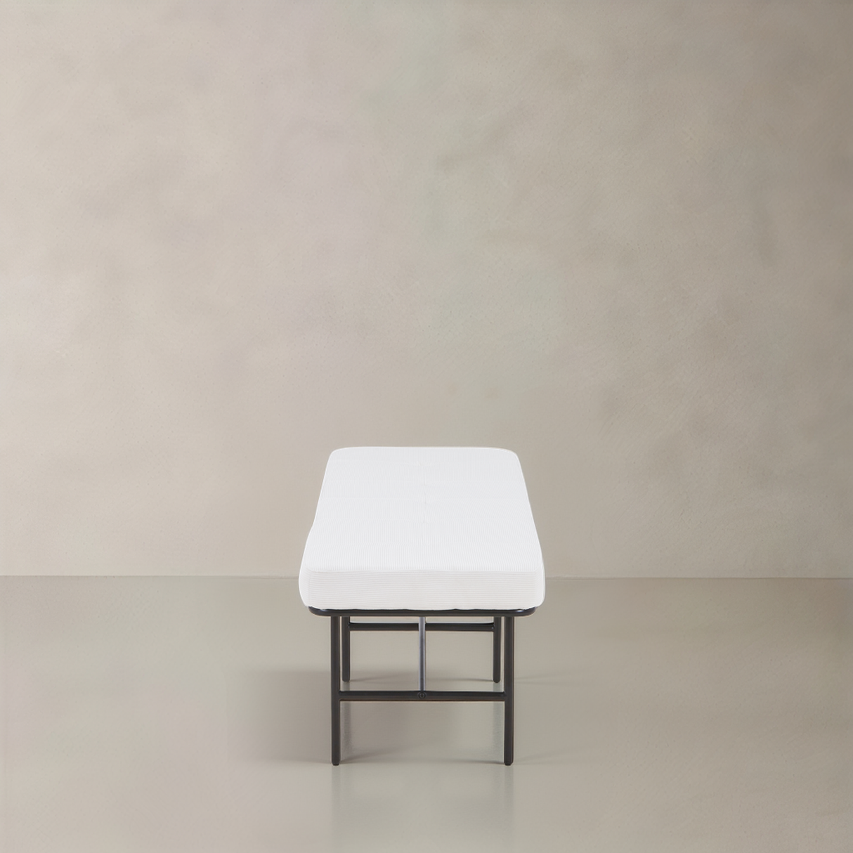 ROMA Corduroy Fabric Bench, Cream, 62.9"