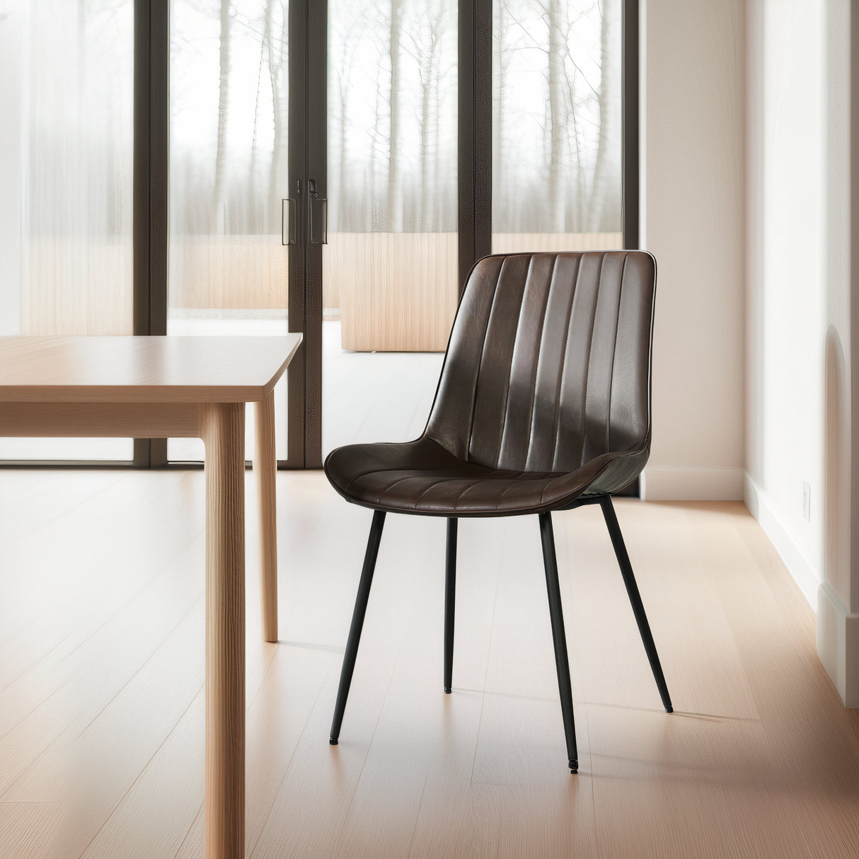 CASSIA Leather Chair, Brown