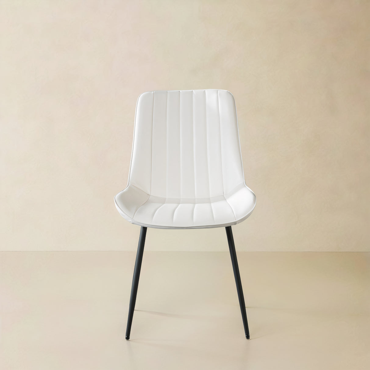 CASSIA Leather Chair, Off White