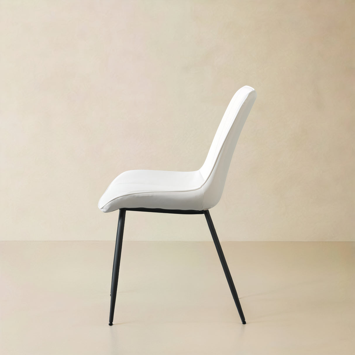 CASSIA Leather Chair, Off White
