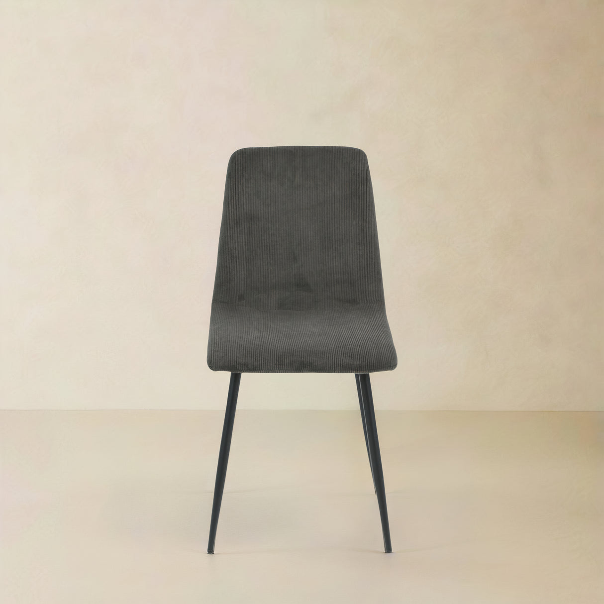 ELARA Corduroy Fabric Chair, Black