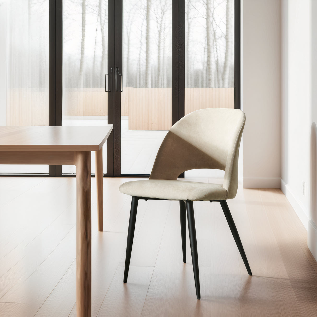 PIERCE Fabric Chair, Beige