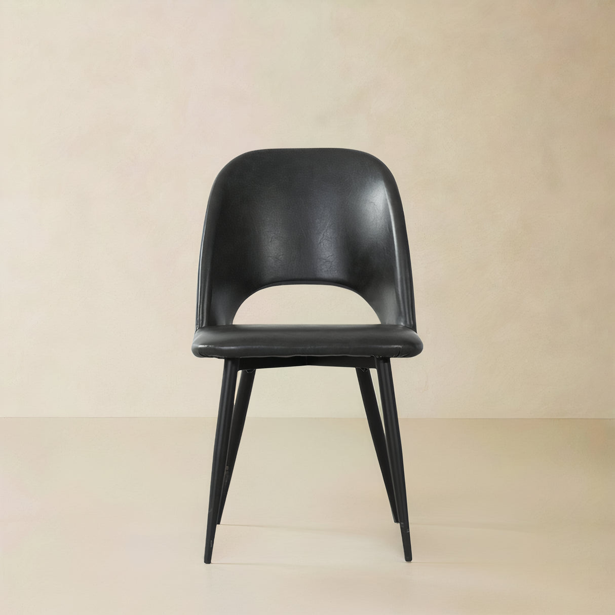PIERCE Leather Chair, Black