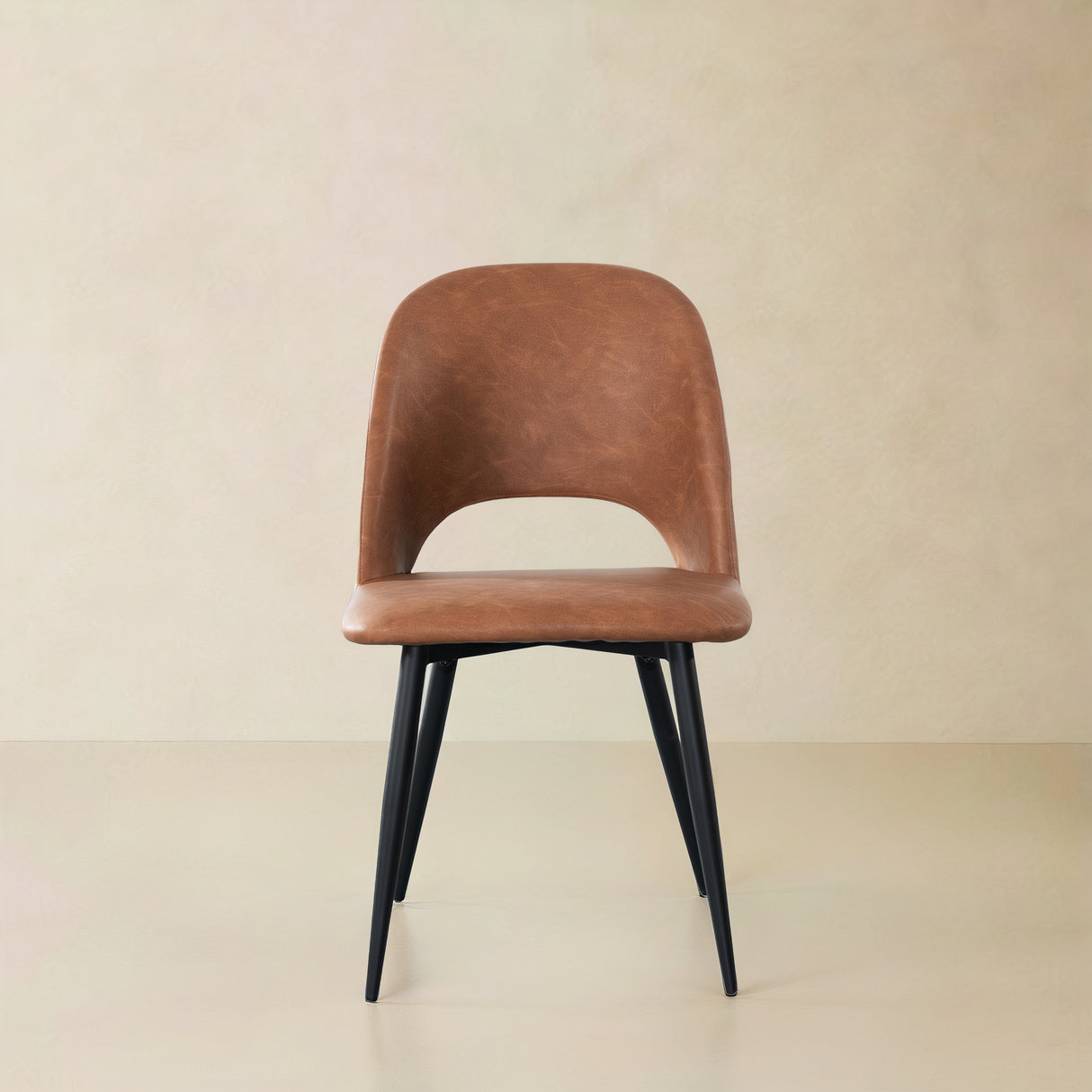 PIERCE Leather Chair, Brown