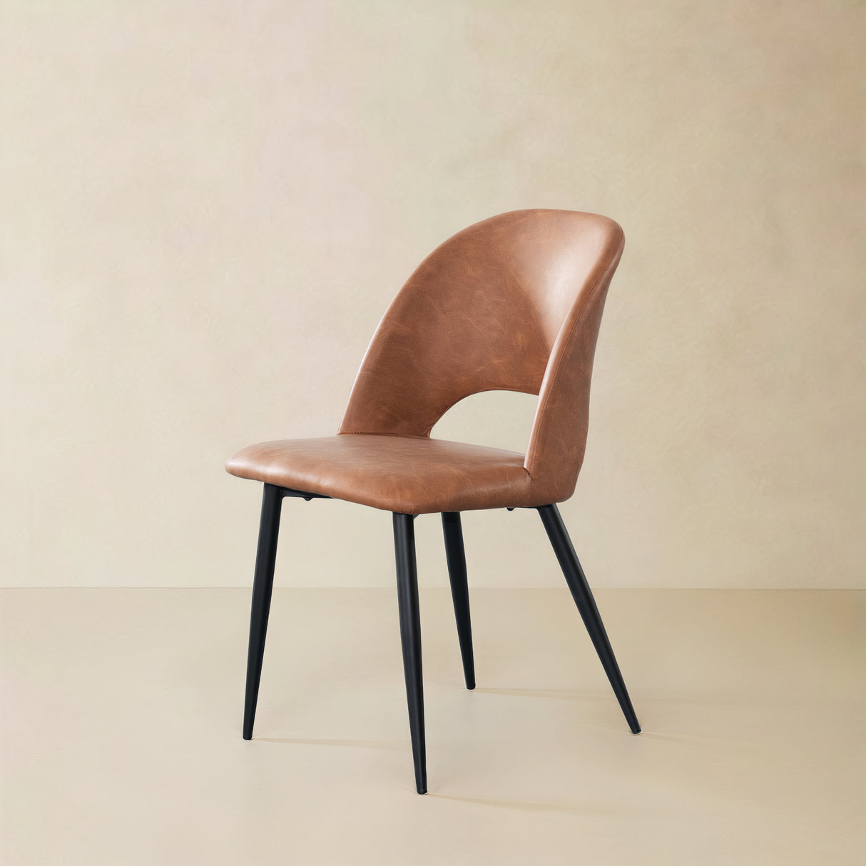 PIERCE Leather Chair, Brown