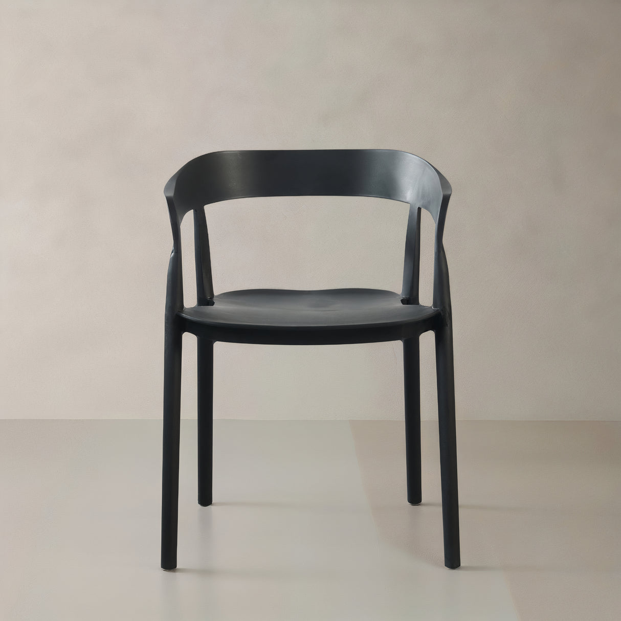 RIDGE Plastic Armchair, Black