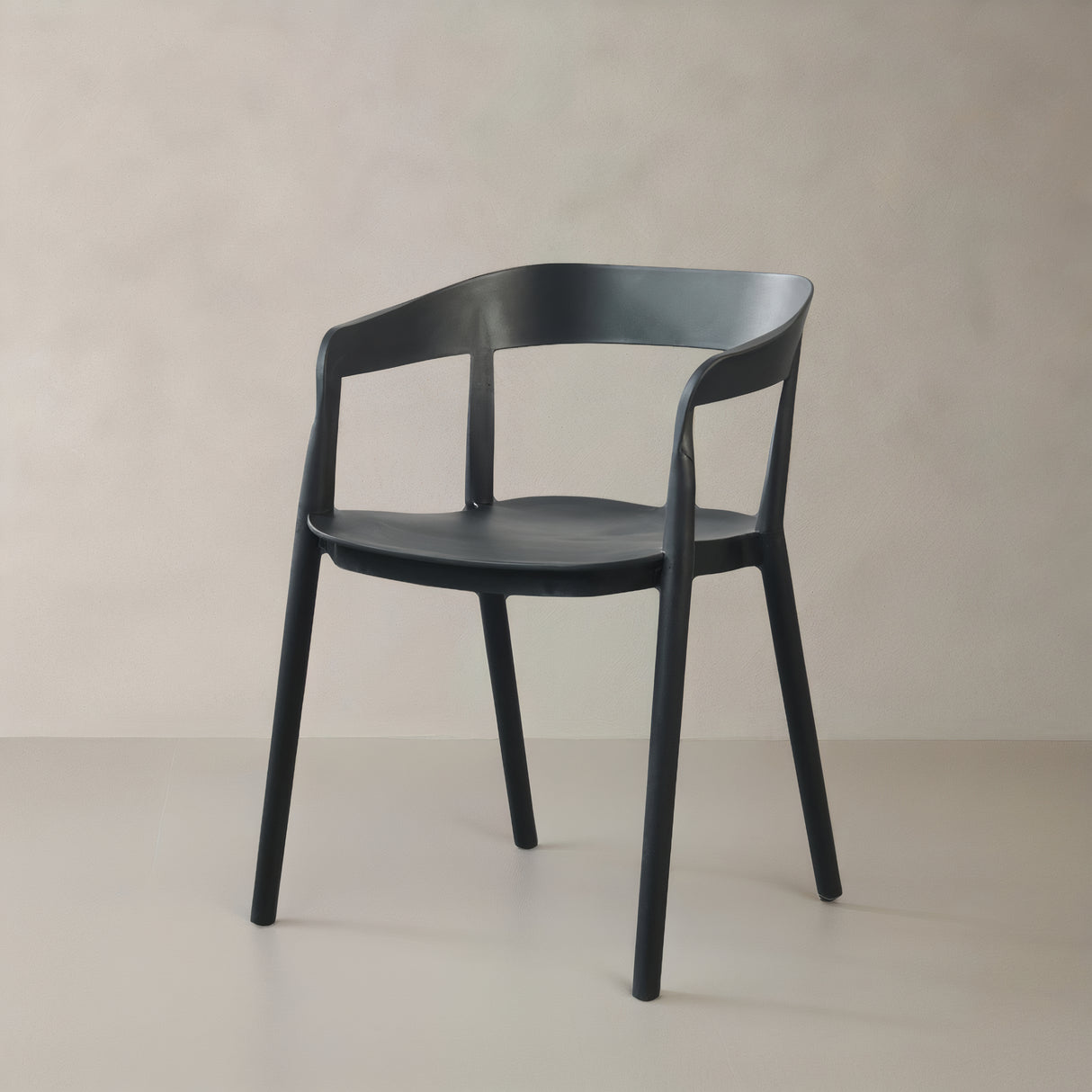 RIDGE Plastic Armchair, Black