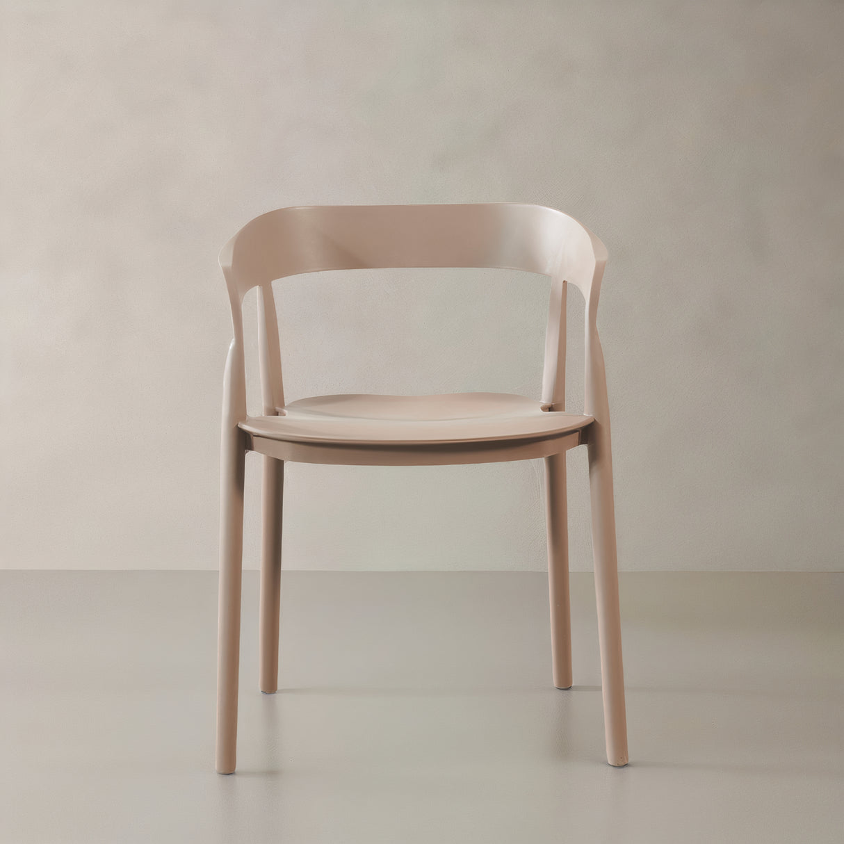 RIDGE Plastic Armchair, Brown