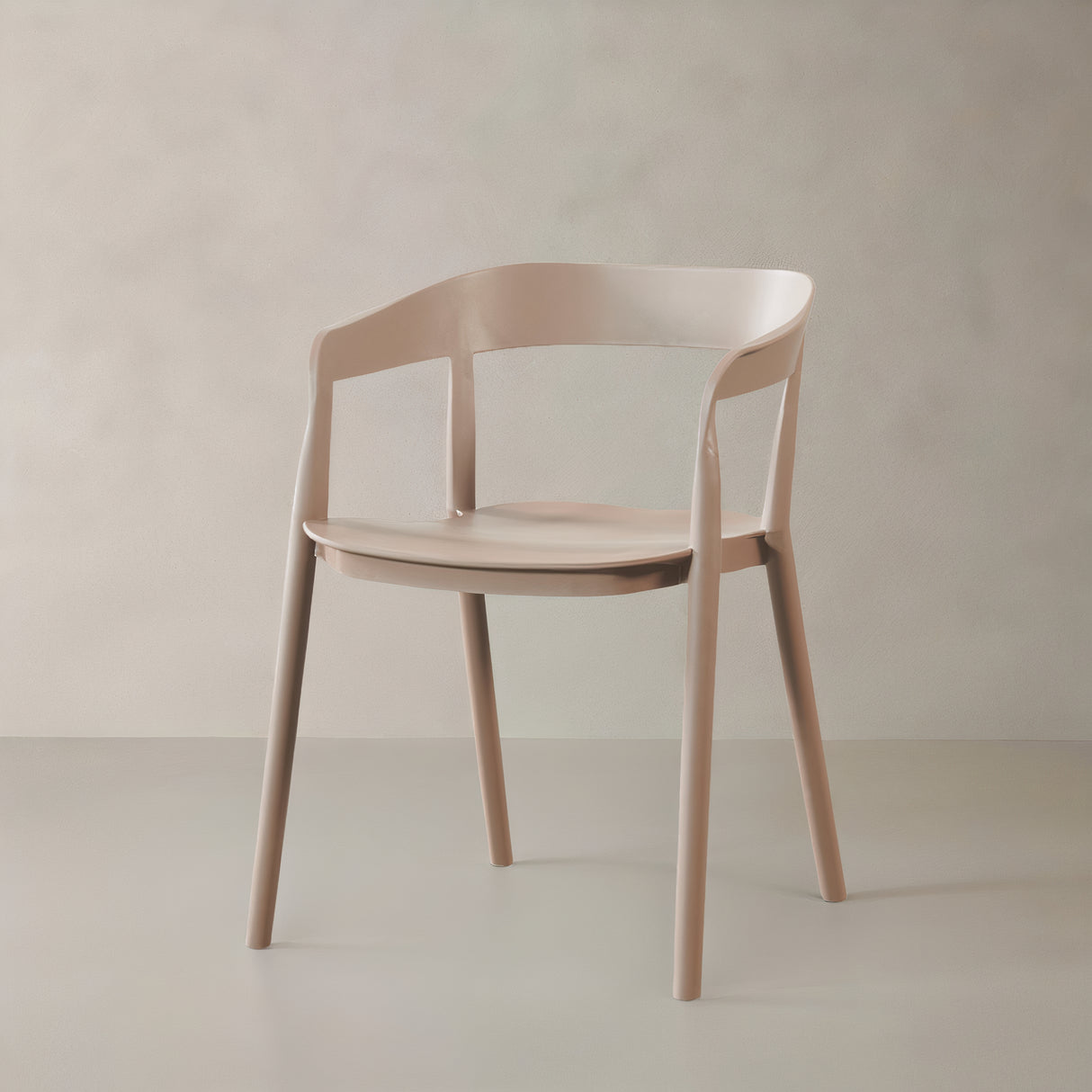 RIDGE Plastic Armchair, Brown
