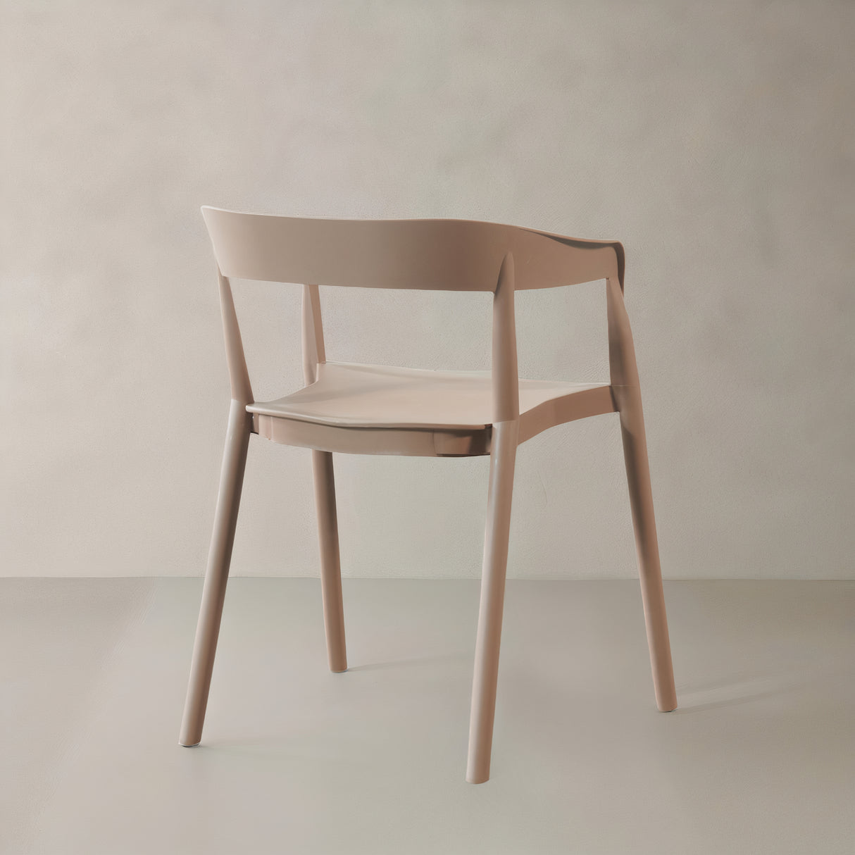 RIDGE Plastic Armchair, Brown