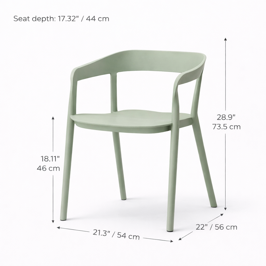 RIDGE Fauteuil en plastique, vert