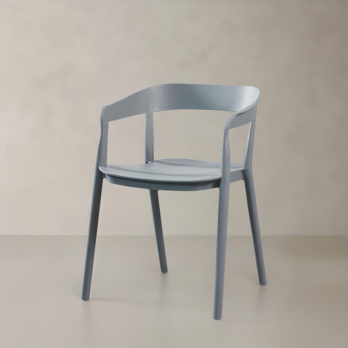 RIDGE Plastic Armchair, Grey