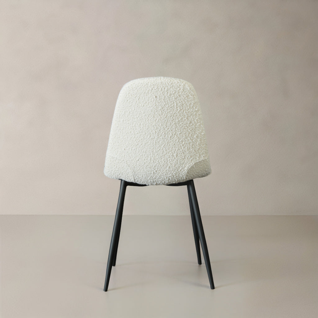ROMA Boucle Fabric Chair, Cream