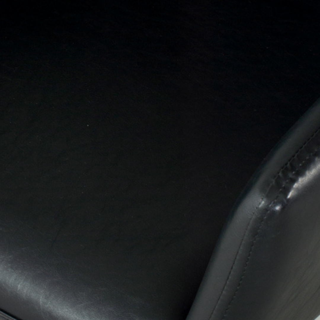 ROMA Leather Armchair, Black