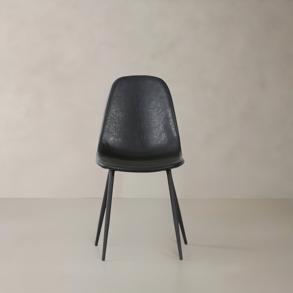 ROMA Leather Chair, Black