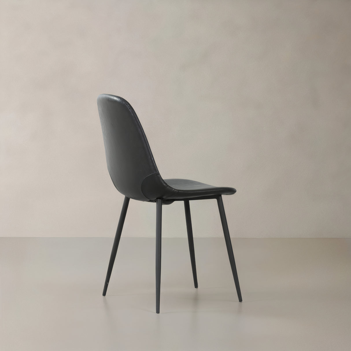 ROMA Leather Chair, Black