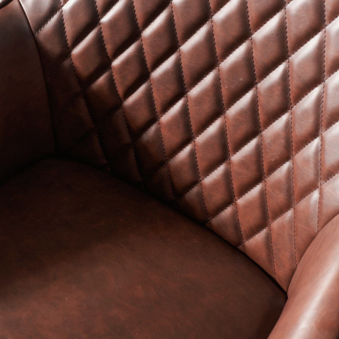YORK Leather Armchair, Brown