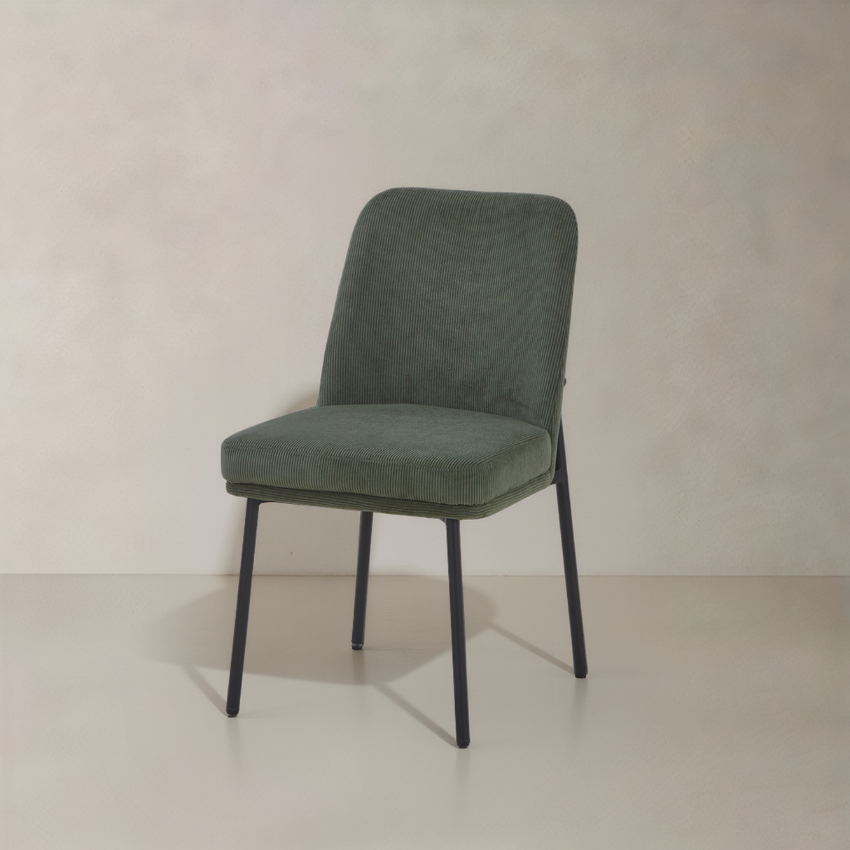OLIVIA Corduroy Fabric Dining Chair, Green