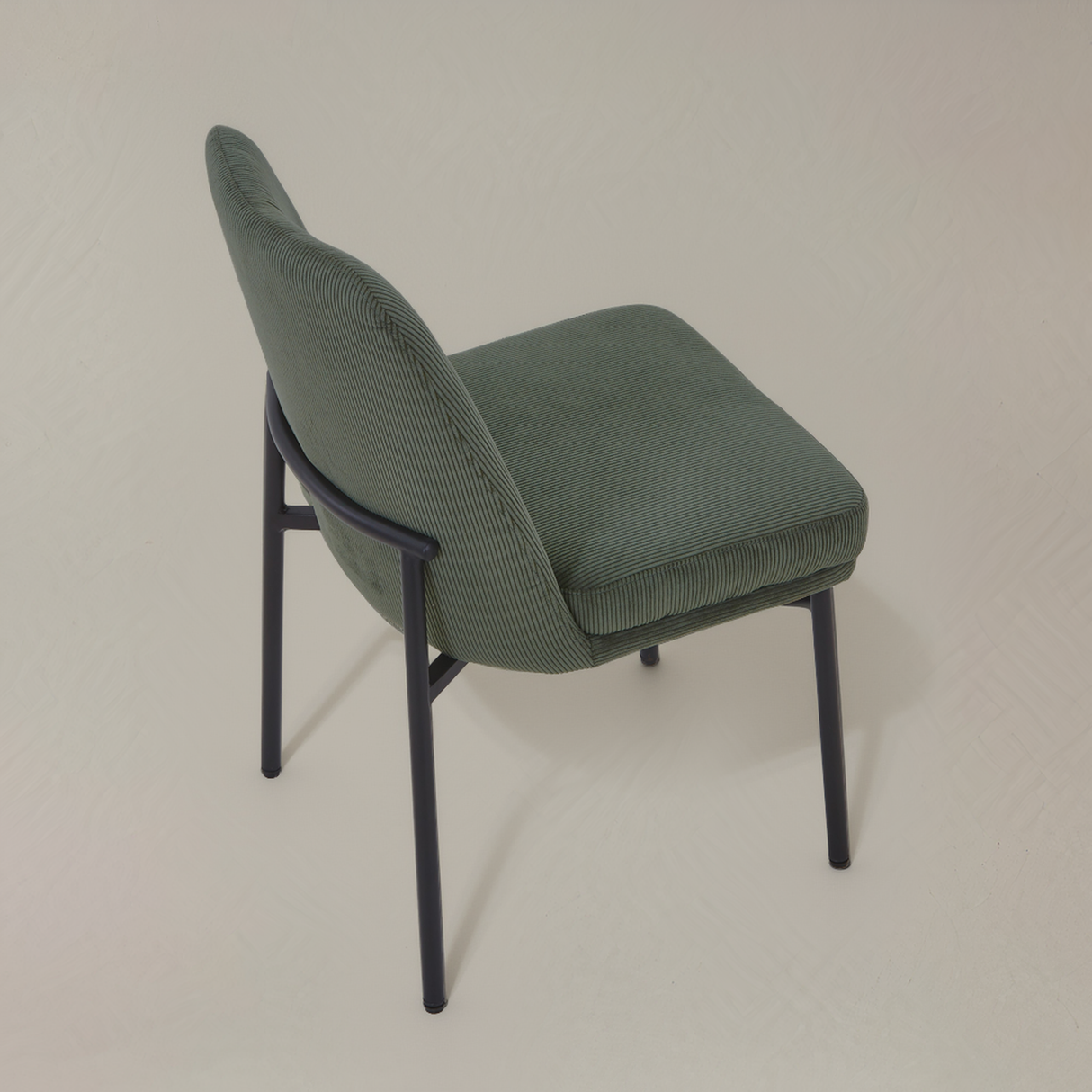 OLIVIA Corduroy Fabric Dining Chair, Green
