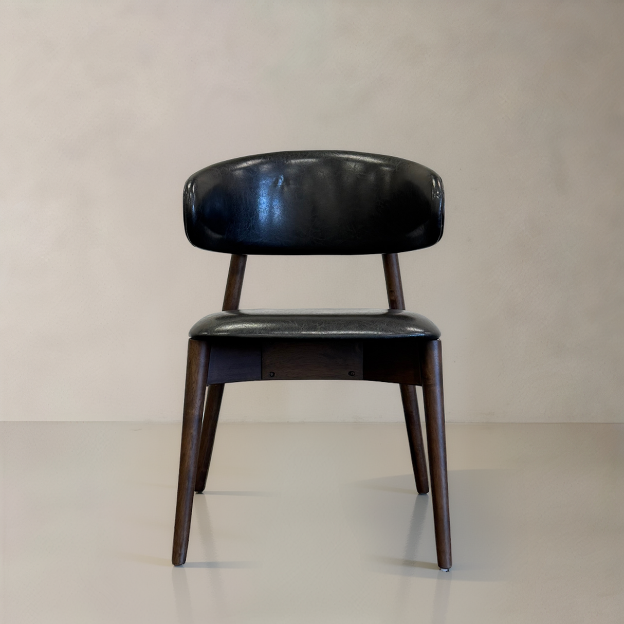 BLUSH Solid Wood Dining Chair, Black