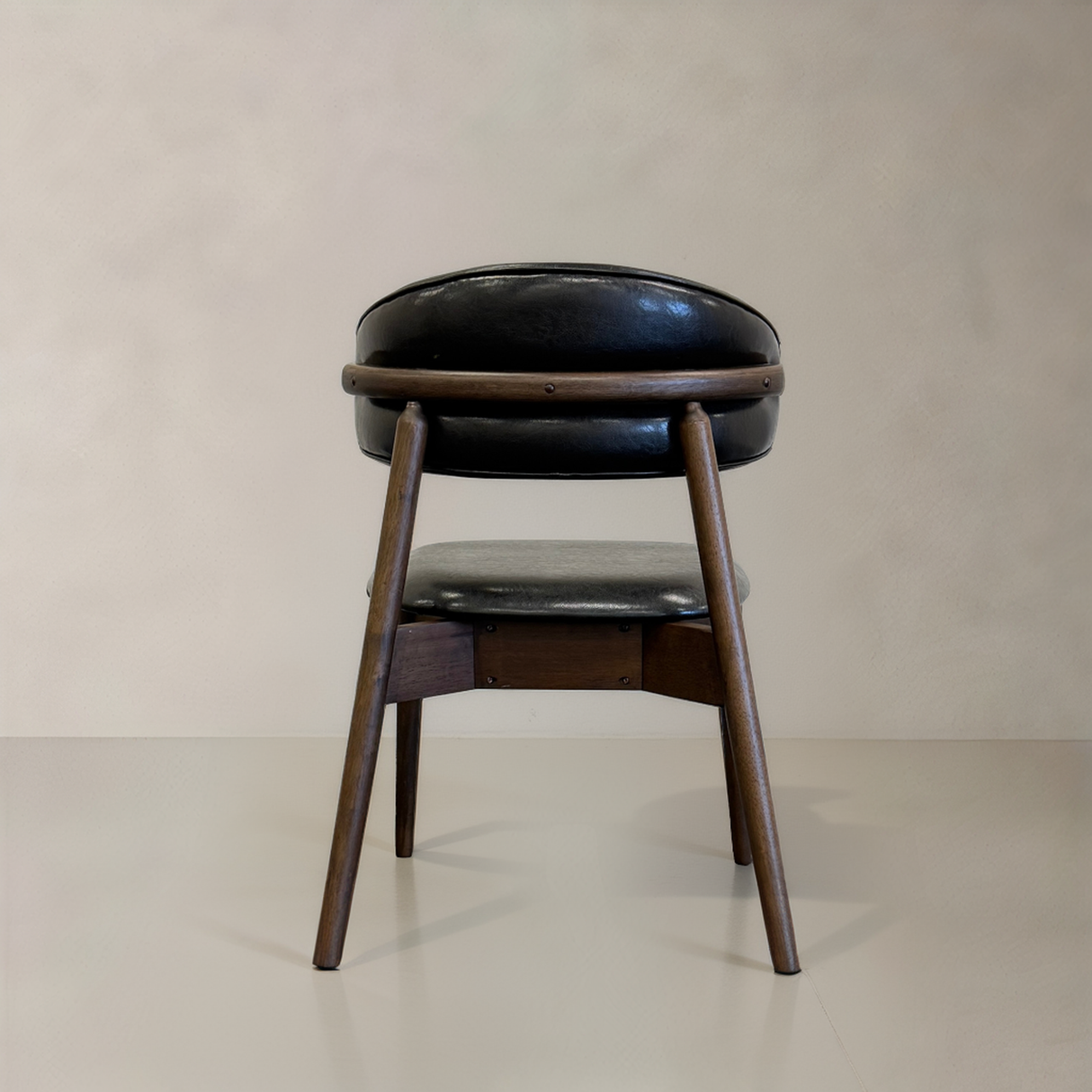 BLUSH Solid Wood Dining Chair, Black