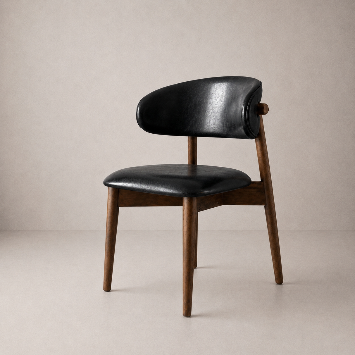 Chaise de salle à manger en bois massif Blush - Noyer et noir