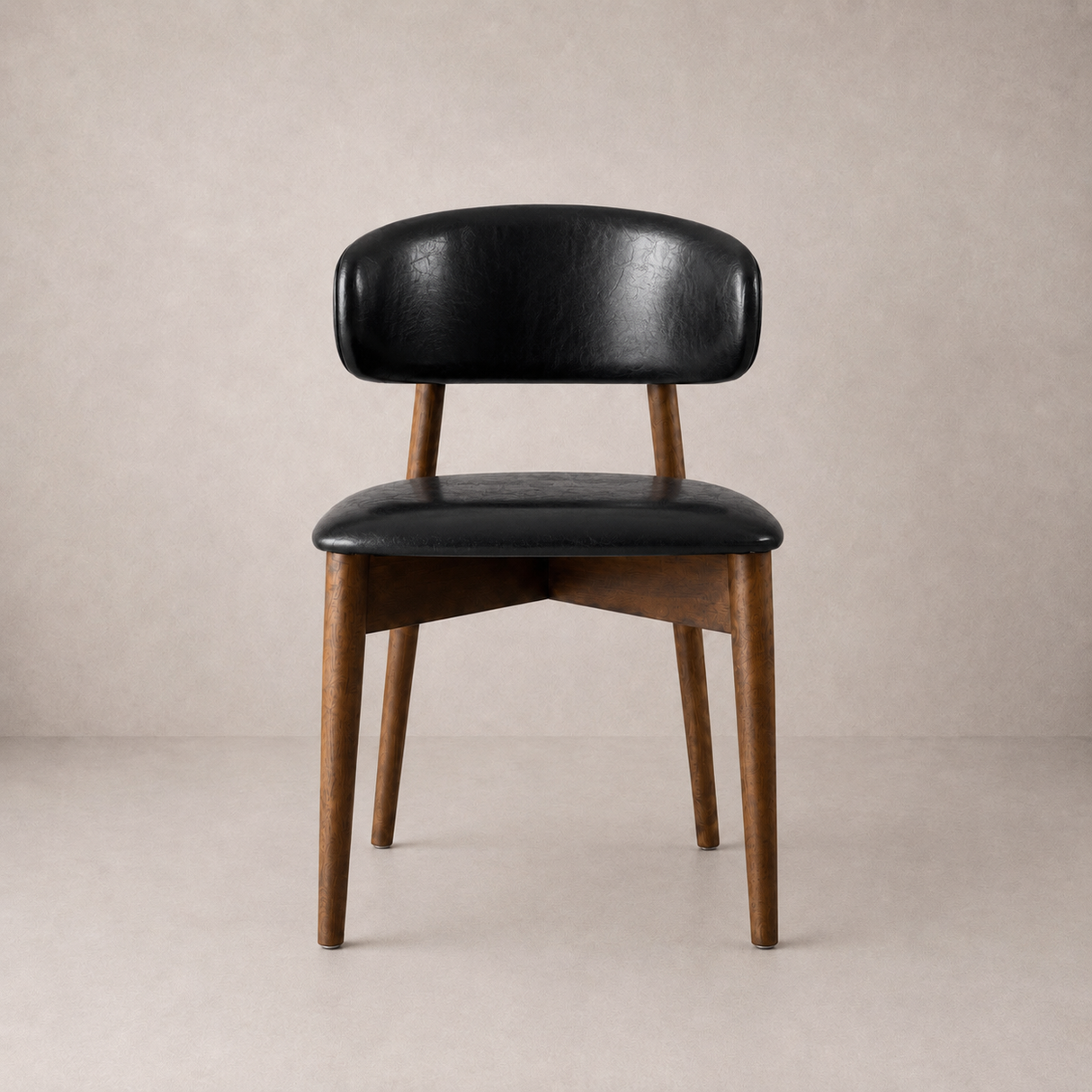 Chaise de salle à manger en bois massif Blush - Noyer et noir
