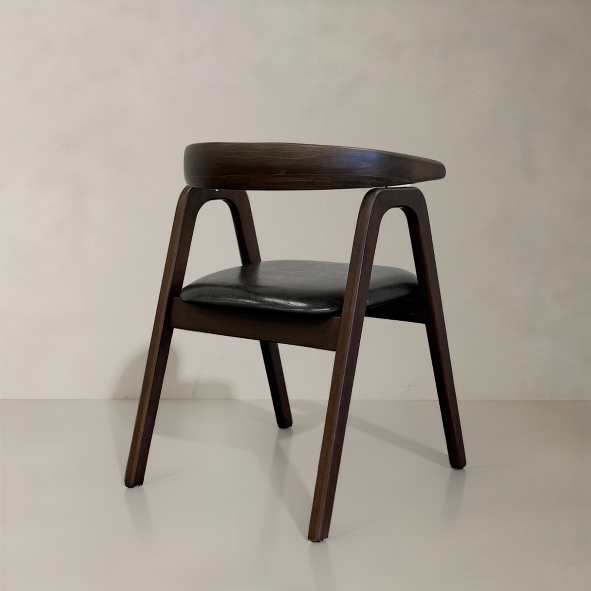 ELLIPSE Solid Wood Dining Chair, Black
