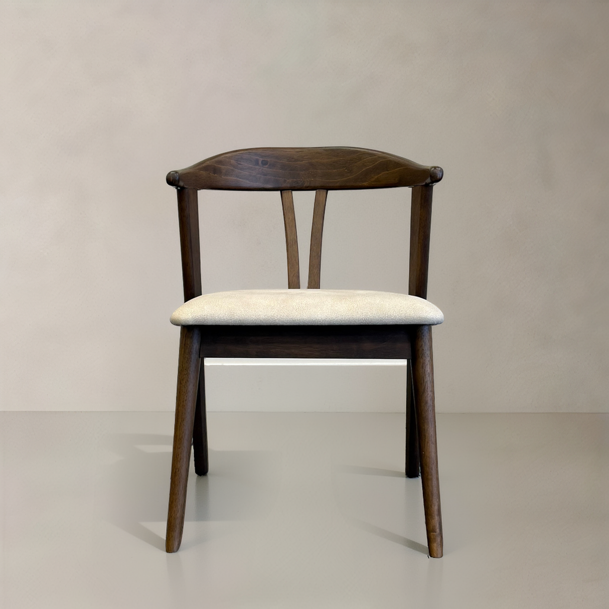 ELIZA Solid Wood Dining Chair, Cream