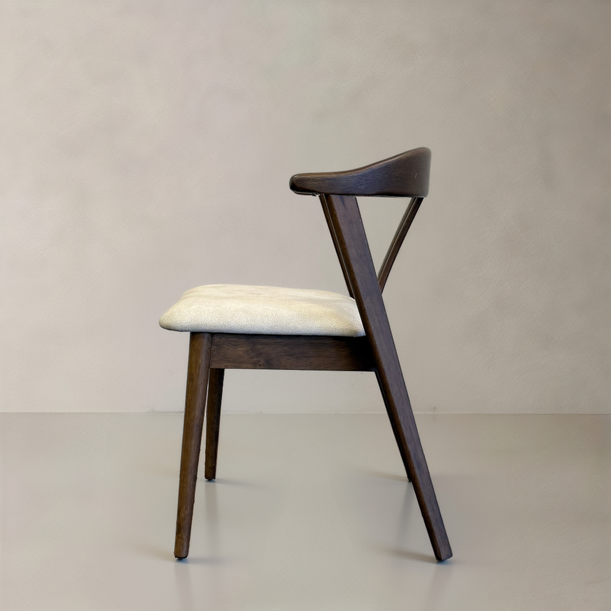 ELIZA Solid Wood Dining Chair, Cream