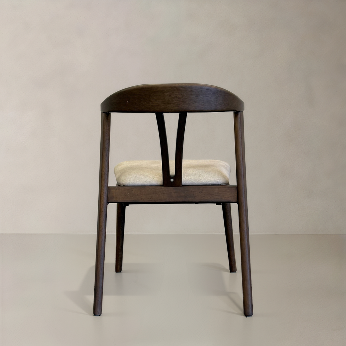 ELIZA Solid Wood Dining Chair, Cream