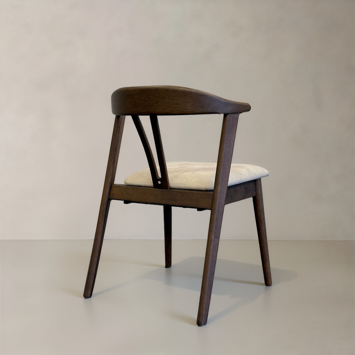 ELIZA Solid Wood Dining Chair, Cream