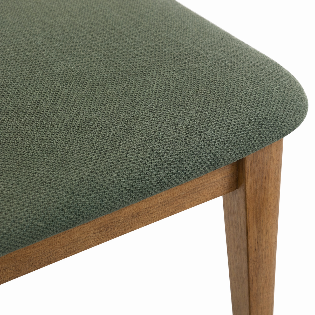 Chaise de salle à manger en bois massif Clara - Chêne fumé et vert mousse