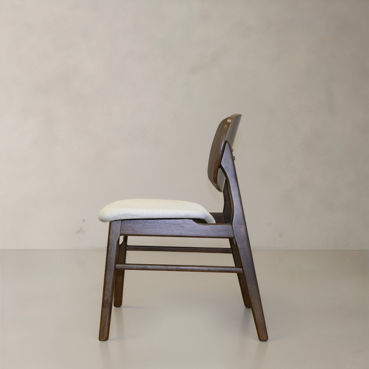 HARPER Solid Wood Dining Chair, Cream